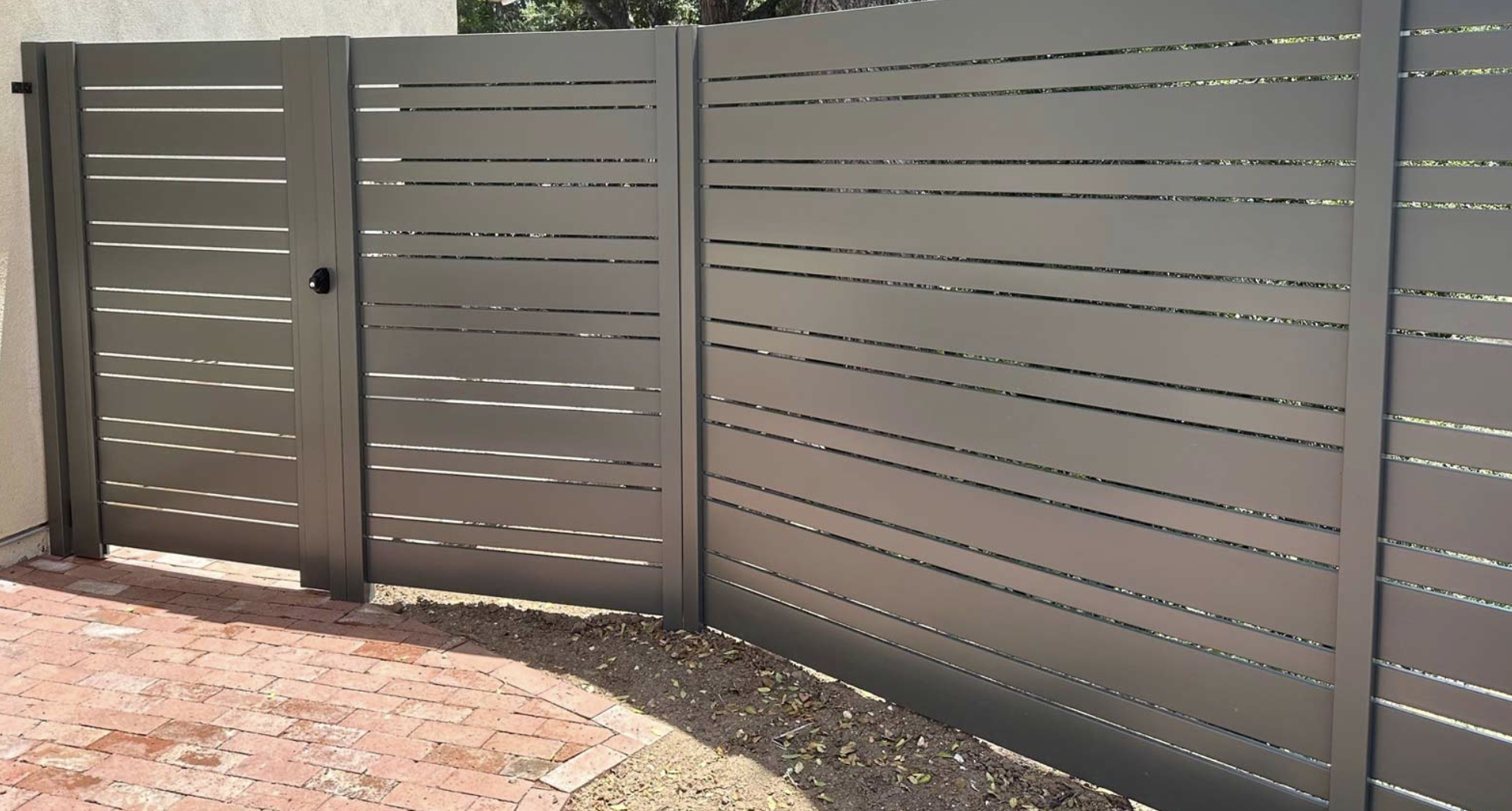 QuickScreen Zone Zero compliant louvered privacy fence panels